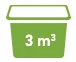 Hire a 3 cubic metre mini skip bin for rubbish and waste disposal 3 cubic metre mini skip bins for hire