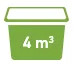 Hire a 4 cubic metre mini skip bin for rubbish and waste disposal 4 cubic metre mini skip bins for hire