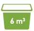Hire a 6 cubic metre mini skip bin for rubbish and waste disposal 6 cubic metre mini skip bins for hire